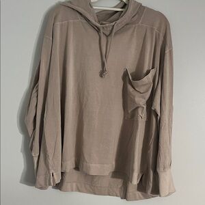 NEW with tags. Beige Hooded Pullover with Pocket